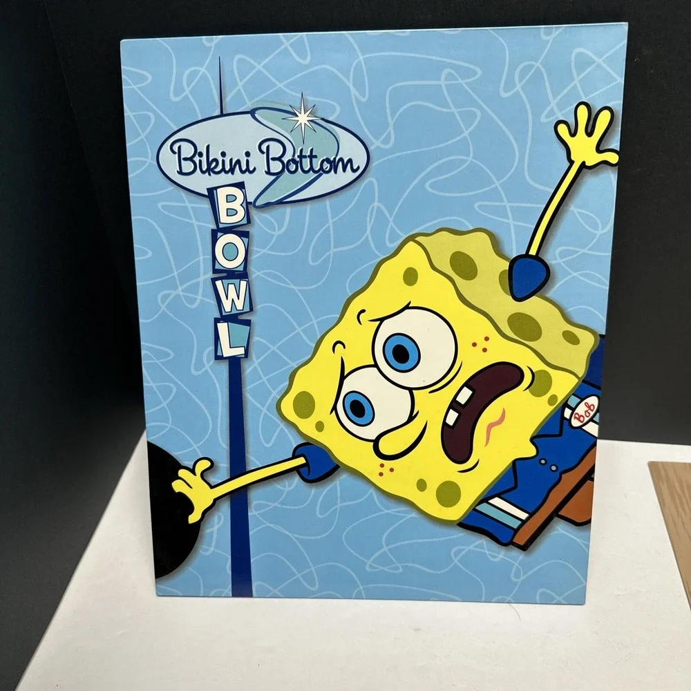 Spongebob Squarepants Two Pocket Folders Vintage 2003 - Set Of 3